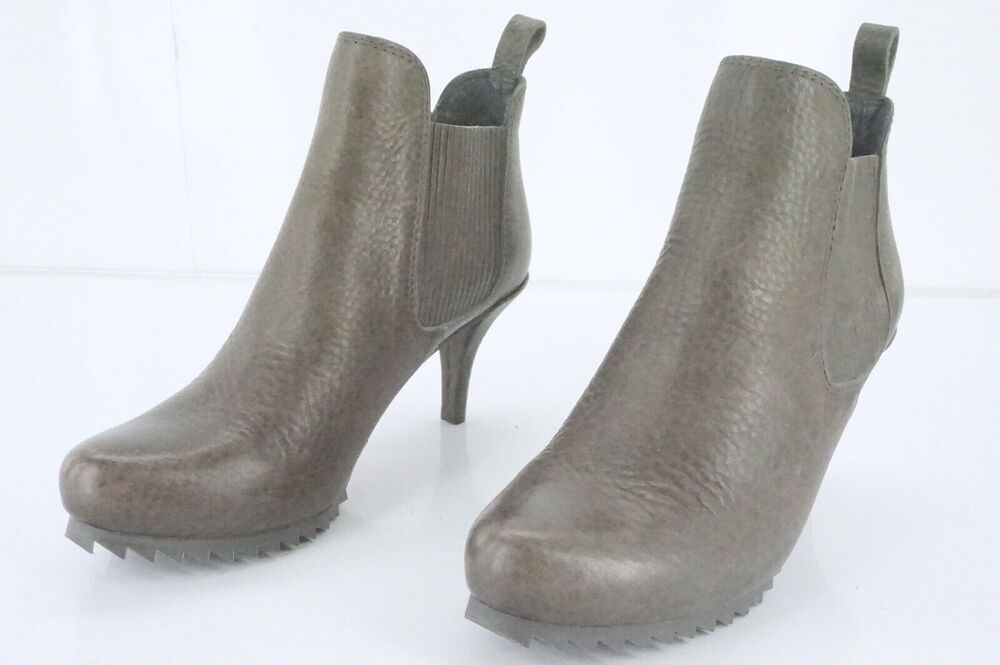Pedro Garcia Brown Leather Justine Chelsea Stretch Ankle Boots